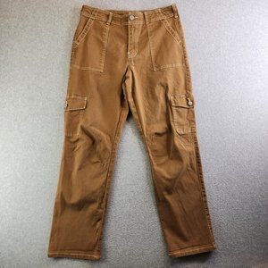 Dickies Cargo Pants Womens 13 31 Brown Roll Cuff High Rise Grunge Style J1177XV